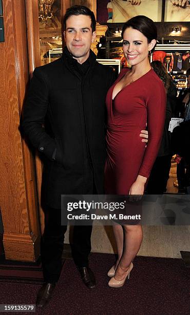 Gethin Jones and Susie Amy arrive at the opening night of Cirque Du Soleil's Kooza at Royal Albert Hall on January 8, 2013 in London, England.