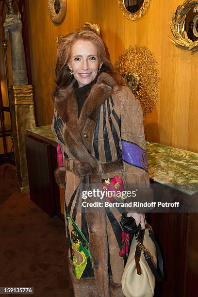 Dominique Levy attends the 'Sorcieres' exhibition preview at Galerie Pierre Passebon on January 8, 2013 in Paris, France.