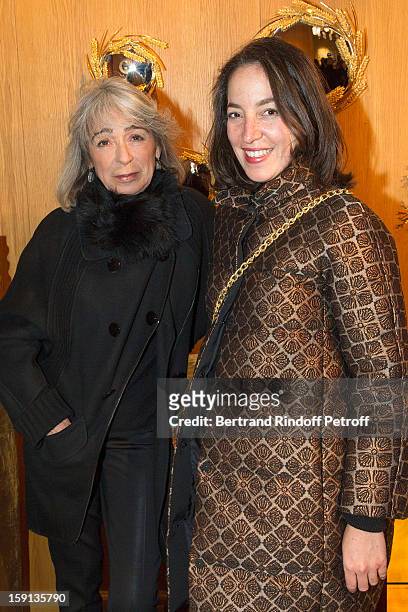 Countess Ariel de Ravenel and Pamela Golbin, chief curator of fashion and textiles at Paris’ Museum of Decorative Arts, attend the 'Sorcieres'...