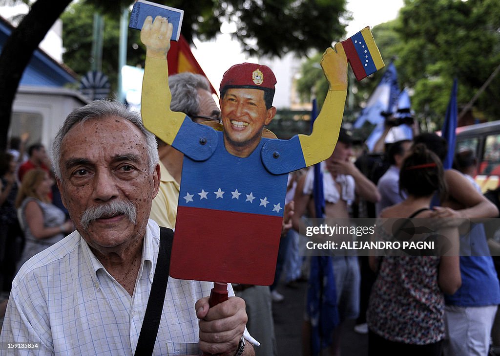 ARGENTINA-VENEZUELA-CHAVEZ-HEALTH-RALLY