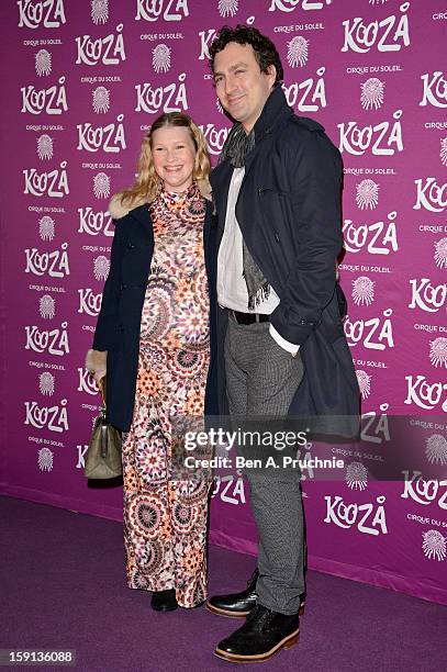 Joanna Page and James Thornton attends the opening night of Cirque Du Soleil's Kooza at the Royal Albert Hall on January 8, 2013 in London, England.
