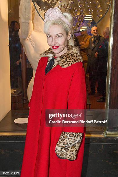 Fashion designer Fifi Chachnil attends the 'Sorcieres' exhibition preview at Galerie Pierre Passebon on January 8, 2013 in Paris, France.