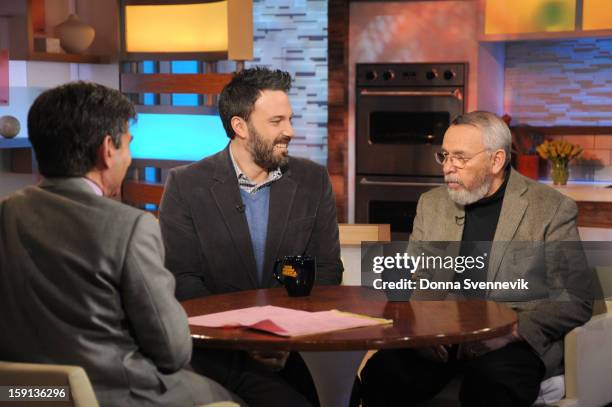 Ben Affleck and former CIA Agent Tony Mendez talk about adapting the true "Argo" story for film on "Good Morning America," 1/8/13, airing on the Walt...