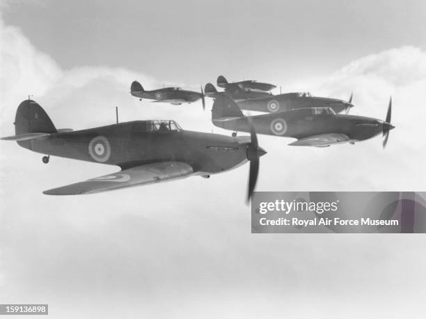 Hawker Hurricane Mk. Is of 111 Squadron, Northolt, 1938.