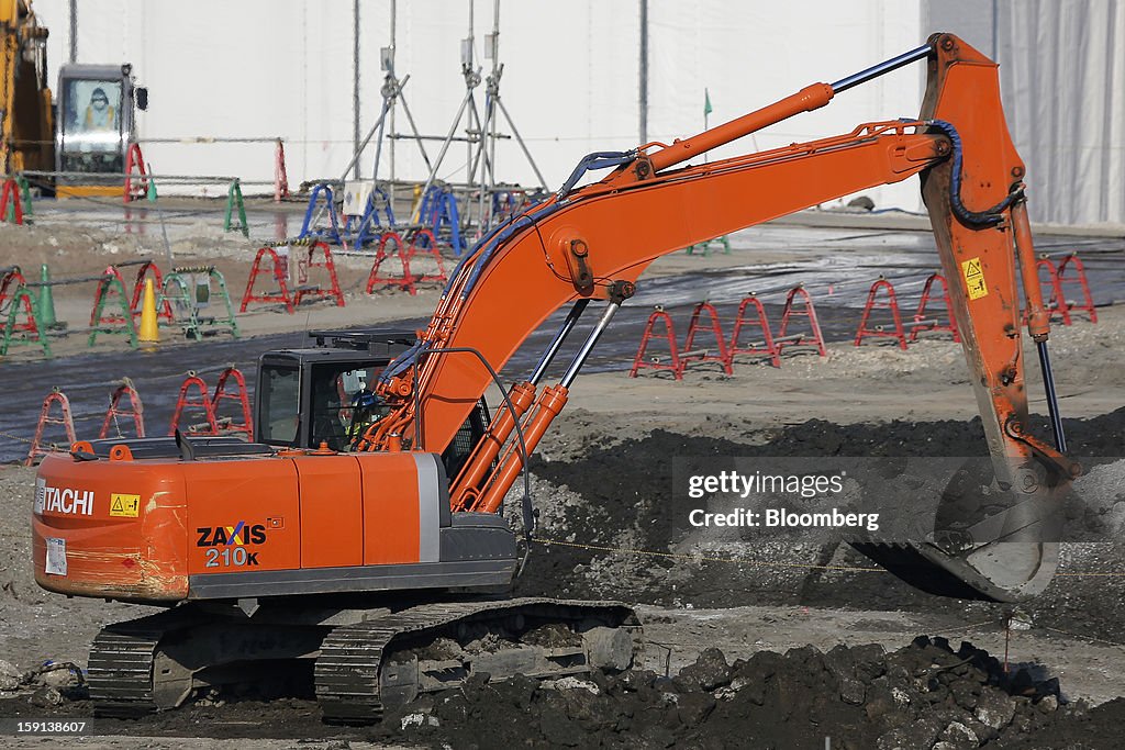 Images Of Construction Sites As Japan Compiles Economic Stimulus Package