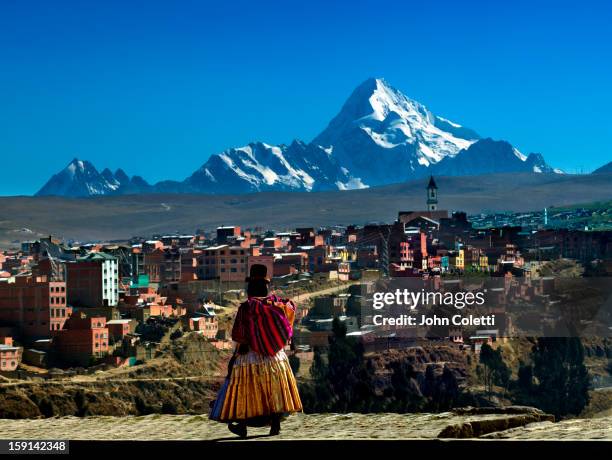 mount huayna potosi, el alto, bolivia - el alto fotografías e imágenes de stock