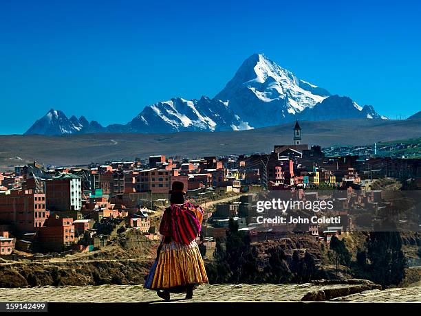 mount huayna potosi, el alto, bolivia - los andes fotografías e imágenes de stock