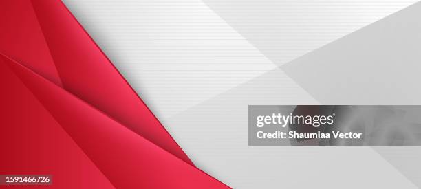 ilustraciones, imágenes clip art, dibujos animados e iconos de stock de fondo abstracto rojo y blanco moderno con capa superpuesta 3d y diseño de estilo de arte cortado en papel - fiesta nacional