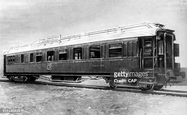 Marshall Ferdinand Foch's railway carriage, in which the armistice ending World War I was signed, at Le Francport near Compiègne, France, 11th...