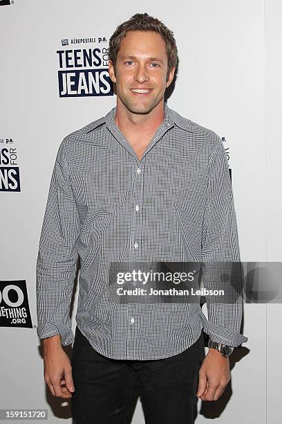 Mike Faiola attends the Aeropostale, Inc. And DoSomething.org's 6th Annual "Teens For Jeans" Campaign Event at Palihouse on January 8, 2013 in West...