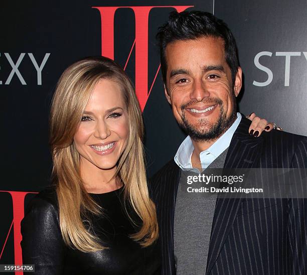 Actress Julie Benz and husband Rich Orosco attend W Magazine and Guess celebrating 30 years of fashion and film and the next generation of style...