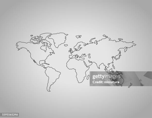 world map - world map flat india stock illustrations