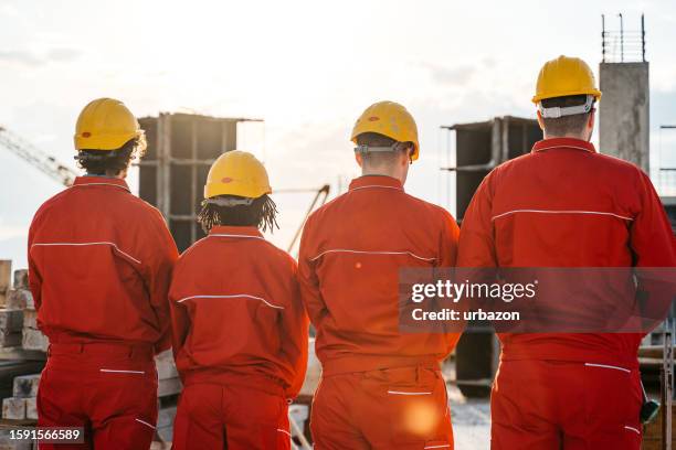 Field Worker Rear View Construction Worker Back View Standing Drawing Photos and Premium High ...