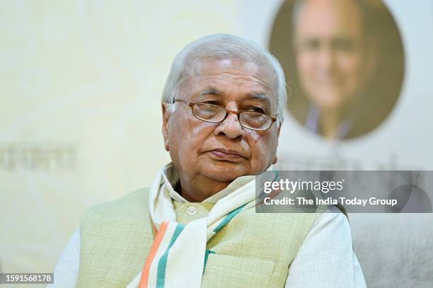 New Delhi, India – July 28: Kerala Governor Arif Mohammed Khan at the launch of Balbir Punj's book 'Narrative Ka Mayajaal' at NDMC convention centre...