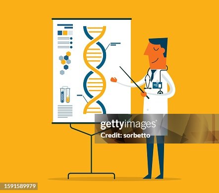Training Program Vector Doctor Doctor Gives A Training Lecture Dna High-Res Vector Graphic - Getty Images