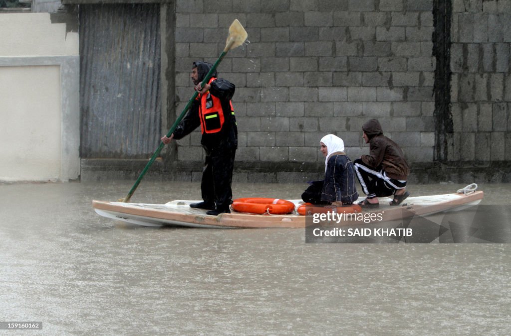 PALESTINIAN-GAZA-WEATHER-FLOODS