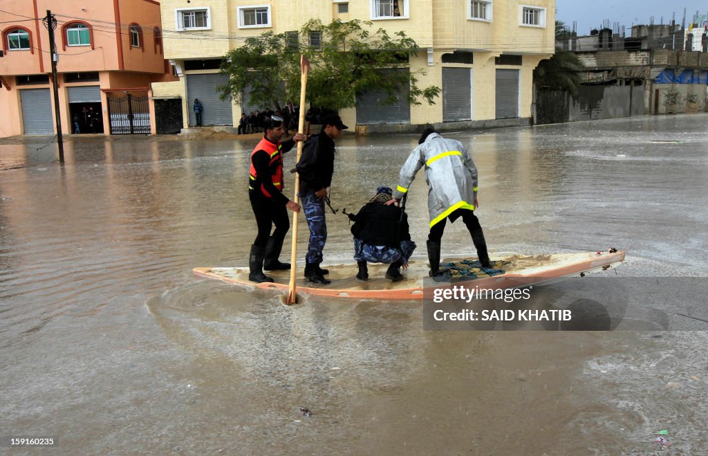 PALESTINIAN-GAZA-WEATHER-FLOODS