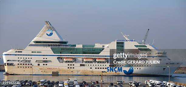 The ferry "Napoleon-Bonaparte" of French SNCM company which hit a dock late October in the port of Marseille, southern France, during a violent gale,...