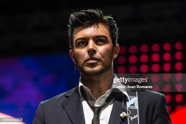 Antonio Stash Fiordispino of The Kolors during Giffoni Film Festival at Arena Piazza Fratelli Lumiere on July 29, 2023 in Giffoni Valle Piana, Italy.