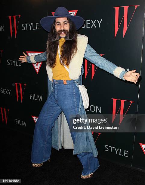 Alexander Antebi attends W Magazine and Guess celebrating 30 years of fashion and film and the next generation of style icons at Laurel Hardware on...