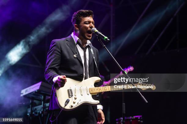 Antonio Stash Fiordispino of The Kolors during Giffoni Film Festival at Arena Piazza Fratelli Lumiere on July 29, 2023 in Giffoni Valle Piana, Italy.