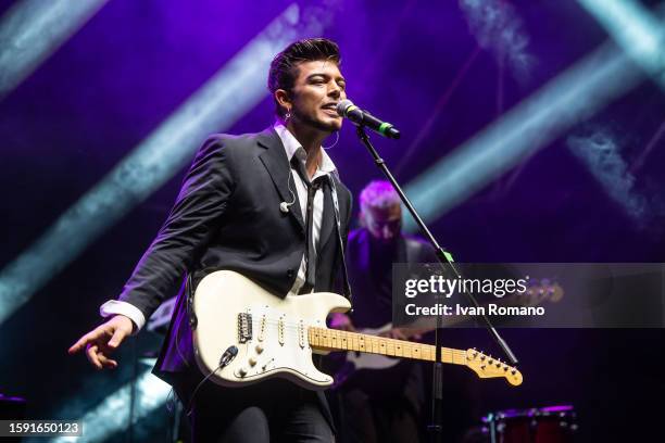 Antonio Stash Fiordispino of The Kolors during Giffoni Film Festival at Arena Piazza Fratelli Lumiere on July 29, 2023 in Giffoni Valle Piana, Italy.