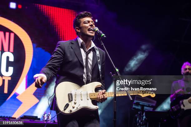 Antonio Stash Fiordispino of The Kolors during Giffoni Film Festival at Arena Piazza Fratelli Lumiere on July 29, 2023 in Giffoni Valle Piana, Italy.
