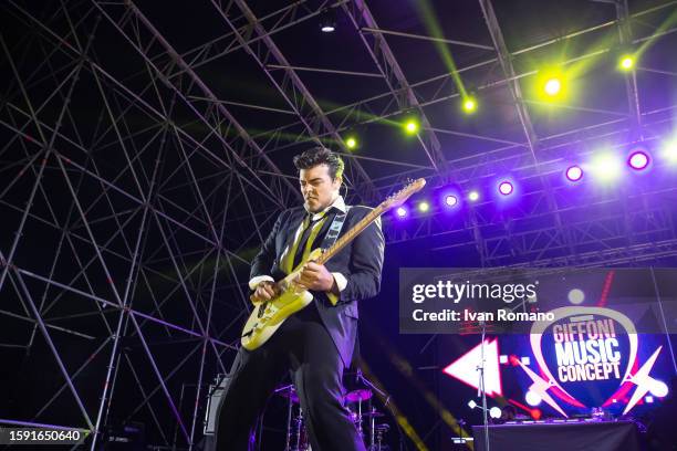 Antonio Stash Fiordispino of The Kolors during Giffoni Film Festival at Arena Piazza Fratelli Lumiere on July 29, 2023 in Giffoni Valle Piana, Italy.