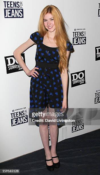 Actress Katherine McNamara attends DoSomething.org and Aeropostale celebrating the launch of the 6th Annual "Teens For Jeans" campaign hosted by...