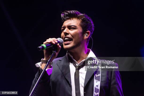 Antonio Stash Fiordispino of The Kolors during Giffoni Film Festival at Arena Piazza Fratelli Lumiere on July 29, 2023 in Giffoni Valle Piana, Italy.