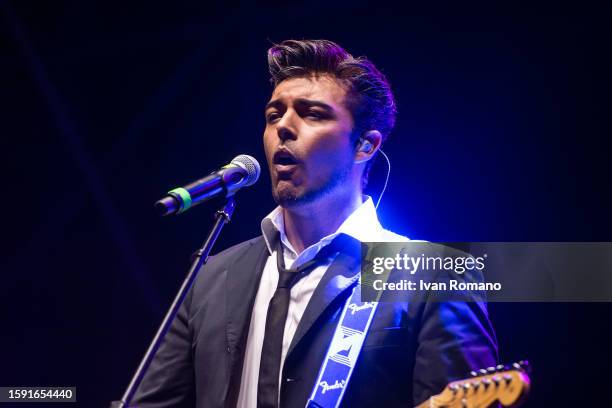 Antonio Stash Fiordispino of The Kolors during Giffoni Film Festival at Arena Piazza Fratelli Lumiere on July 29, 2023 in Giffoni Valle Piana, Italy.