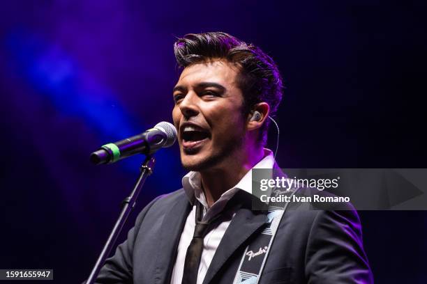 Antonio Stash Fiordispino of The Kolors during Giffoni Film Festival at Arena Piazza Fratelli Lumiere on July 29, 2023 in Giffoni Valle Piana, Italy.