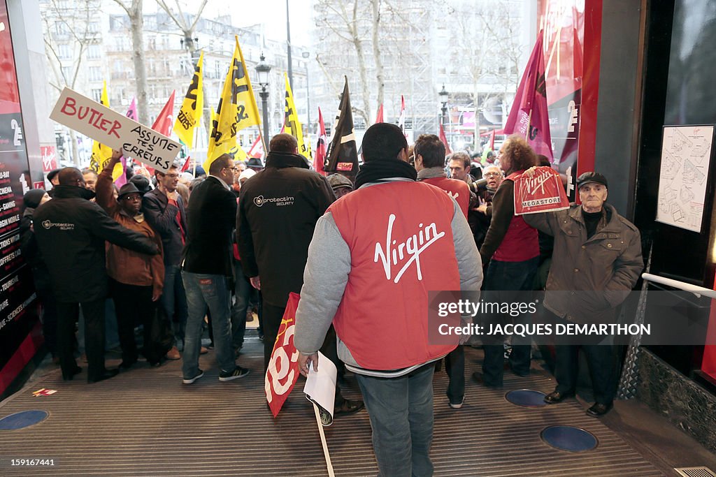 FRANCE-RETAIL-VIRGIN-LABOUR-LAYOFFS