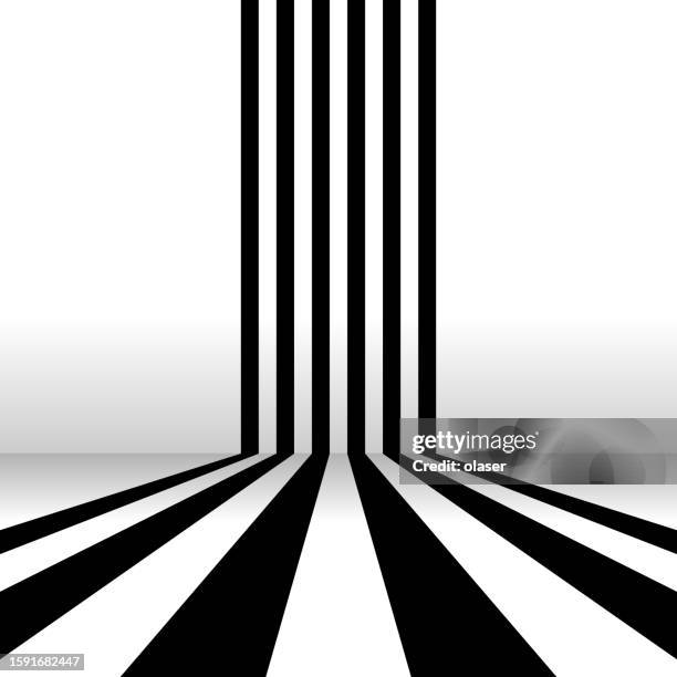 parallel stripes, passing from floor to wall via corner - wall corner stock illustrations