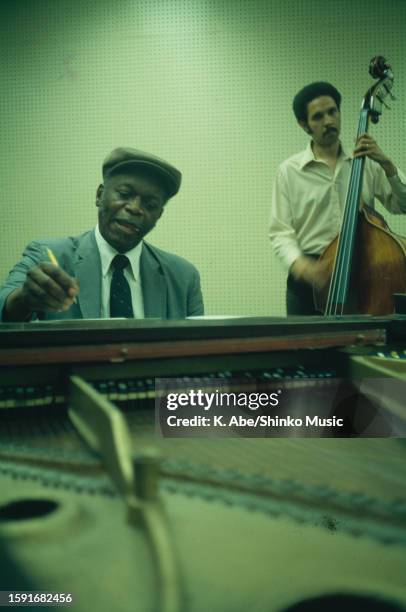 Hank Jones rehearse with Doc Cheatham, Local 47, Los Angeles, California, United States, June 1984.