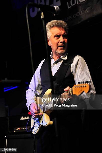 Guitarist Mick Rogers of progressive rock group Manfred Mann's Earth Band performing live on stage at the Jazz Cafe in London, on May 3, 2012.