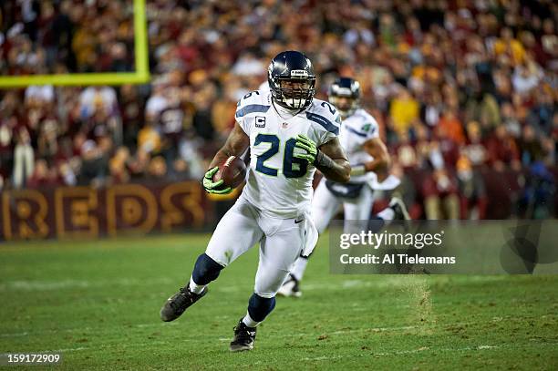 Playoffs: Seattle Seahawks Michael Robinson in action, rushing vs Washington Redskins at FedEx Field. Landover, MD 1/6/2013 CREDIT: Al Tielemans