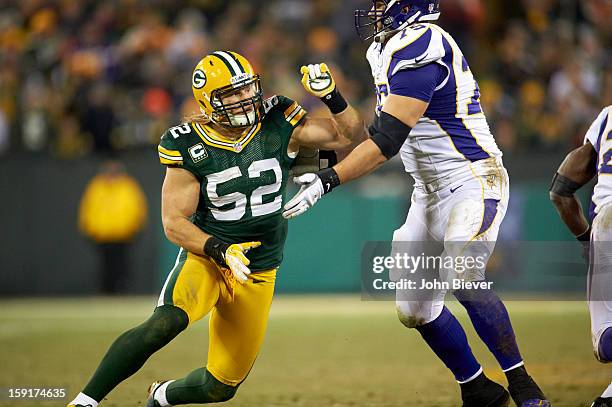 Playoffs: Green Bay Packers Clay Matthews in action vs Minnesota Vikings at Lambeau Field. Green Bay, WI 1/5/2013 CREDIT: John Biever