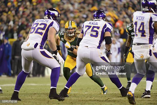 Playoffs: Green Bay Packers Clay Matthews in action vs Minnesota Vikings at Lambeau Field. Green Bay, WI 1/5/2013 CREDIT: John Biever