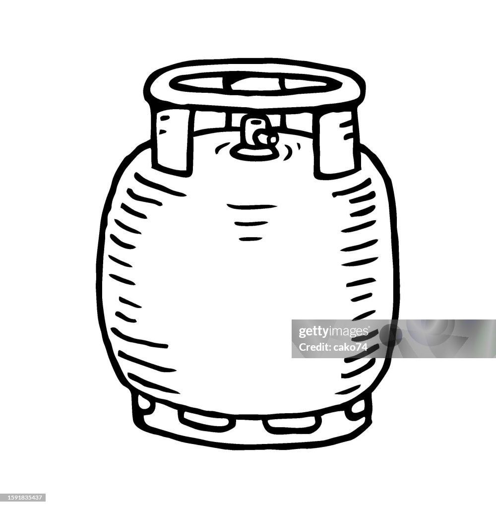 Hand drawn Gas cylinder