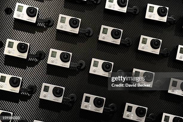 The GoPro Hero 3 with intergrated WiFi is displayed at the 2013 International CES at the Las Vegas Convention Center on January 9, 2013 in Las Vegas,...