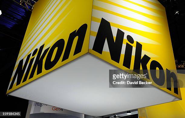 General view of the Nikon booth is seen at the 2013 International CES at the Las Vegas Convention Center on January 9, 2013 in Las Vegas, Nevada....