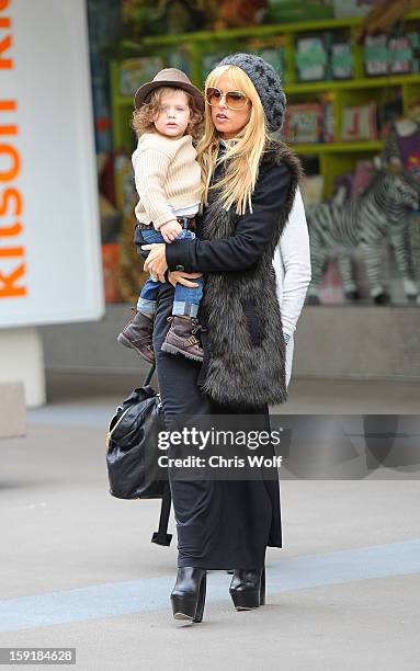 Rachel Zoe and son Skyler are seen on January 9, 2013 in Los Angeles, California.