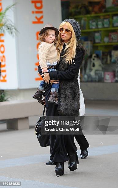Rachel Zoe and son Skyler are seen on January 9, 2013 in Los Angeles, California.