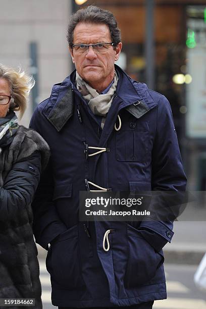 Fabio Capello sighted on January 9, 2013 in Milan, Italy.