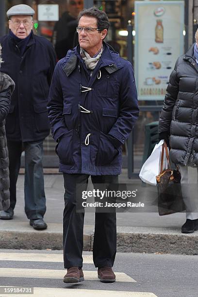 Fabio Capello sighted on January 9, 2013 in Milan, Italy.