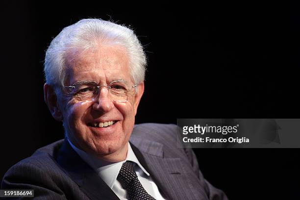 Mario Monti presents his book 'On Democracy in Europe,' written in collaboration with French Member of the European Parliament Sylvie Goulard, at...