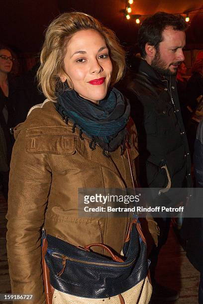 Actress Alysson Paradis attends the 'Menelas rebetiko rapsodie' premiere at Le Grand Parquet on January 9, 2013 in Paris, France.