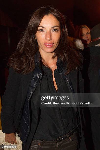 Actress Aure Atika attends the 'Menelas rebetiko rapsodie' premiere at Le Grand Parquet on January 9, 2013 in Paris, France.