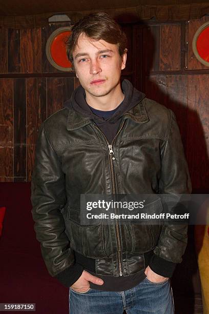 Actor Vincent Rottiers attends the 'Menelas rebetiko rapsodie' premiere at Le Grand Parquet on January 9, 2013 in Paris, France.